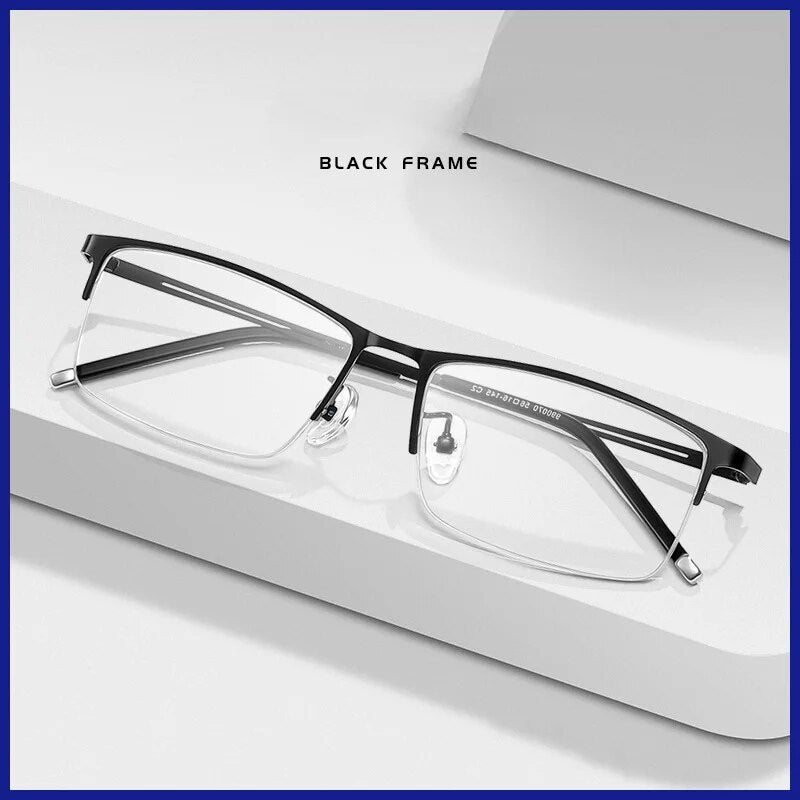 Fashion Titanium Alloy Myopia Frames For Men Ultra-Lightweight Fashion Business Half-Frame Prescription Eyeglasses Frames