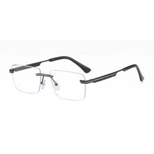 Load image into Gallery viewer, Fashion Titanium Rimless Eyeglasses Frame Brand designer Men Glasses Reading Glasses Optical Prescpriton Lenses Glasses