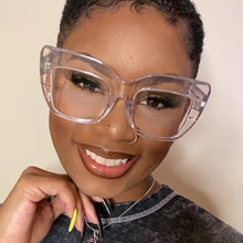Load image into Gallery viewer, Fashion Transparent Square Glasses Women Men Brand Designer Big Oversized Eyeglasses Frames Anti Blue Light Computer Glasses