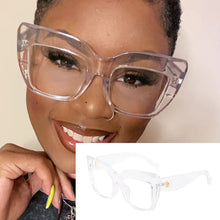 Load image into Gallery viewer, Fashion Transparent Square Glasses Women Men Brand Designer Big Oversized Eyeglasses Frames Anti Blue Light Computer Glasses