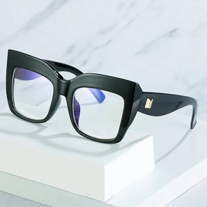 Fashion Transparent Square Glasses Women Men Brand Designer Big Oversized Eyeglasses Frames Anti Blue Light Computer Glasses