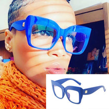 Load image into Gallery viewer, Fashion Transparent Square Glasses Women Men Brand Designer Big Oversized Eyeglasses Frames Anti Blue Light Computer Glasses