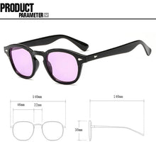 Load image into Gallery viewer, Vintage Johnny Depp Style Round Sunglasses Clear Tinted Lens Brand Design Party Show Men Women Sun Glasses Oculos De Sol