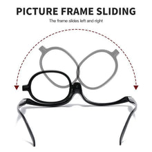 Load image into Gallery viewer, Women Magnifying Glasses Rotating Makeup Reading Glasses Anti Blue Light Make-Up Presbyopic Eyeglasses Diopter+1.0To+4.0