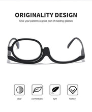 Load image into Gallery viewer, Women Magnifying Glasses Rotating Makeup Reading Glasses Anti Blue Light Make-Up Presbyopic Eyeglasses Diopter+1.0To+4.0