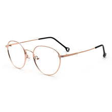 Load image into Gallery viewer, Fashion Women Round Eyeglass Frames Men Optical Glasses Frames Lightweight Metal Rx Eyewear Pink Gold Silver Flexible Spectacles