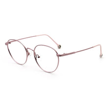Load image into Gallery viewer, Fashion Women Round Eyeglass Frames Men Optical Glasses Frames Lightweight Metal Rx Eyewear Pink Gold Silver Flexible Spectacles