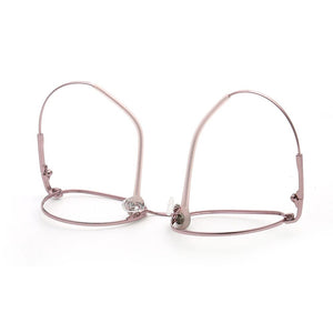 Fashion Women Round Eyeglass Frames Men Optical Glasses Frames Lightweight Metal Rx Eyewear Pink Gold Silver Flexible Spectacles