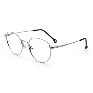 Fashion Women Round Eyeglass Frames Men Optical Glasses Frames Lightweight Metal Rx Eyewear Pink Gold Silver Flexible Spectacles