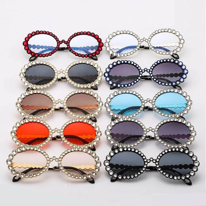 Donne strass lucidi occhiali trasparenti occhiali da lettura montature per occhiali ottici occhiali decorativi in ​​lega anti-luce blu