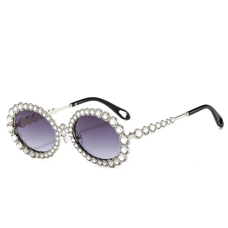 Donne strass lucidi occhiali trasparenti occhiali da lettura montature per occhiali ottici occhiali decorativi in ​​lega anti-luce blu