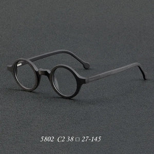Wood Grain Plate Glasses Retro Round Frame Brand Designer Glasses Frame For Men Women Optic Prescription Eyeglasses