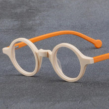 Load image into Gallery viewer, Wood Grain Plate Glasses Retro Round Frame Brand Designer Glasses Frame For Men Women Optic Prescription Eyeglasses