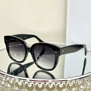 Fashionable CL high-end dual panel composite material, cool circular black female sunglasses, tourism concave shape