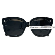 Load image into Gallery viewer, Fashionable CL high-end dual panel composite material, cool circular black female sunglasses, tourism concave shape