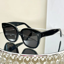 Load image into Gallery viewer, Fashionable CL high-end dual panel composite material, cool circular black female sunglasses, tourism concave shape