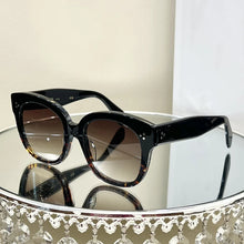Load image into Gallery viewer, Fashionable CL high-end dual panel composite material, cool circular black female sunglasses, tourism concave shape