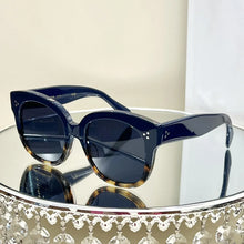 Load image into Gallery viewer, Fashionable CL high-end dual panel composite material, cool circular black female sunglasses, tourism concave shape