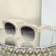 Load image into Gallery viewer, Fashionable CL high-end dual panel composite material, cool circular black female sunglasses, tourism concave shape