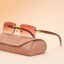 Load image into Gallery viewer, Fashionable sunglasses for men&#39;s frameless sunglasses for men&#39;s trendy wooden optical frames    Brand