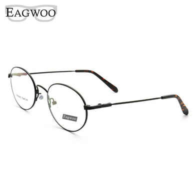 Flexible MemoryTitanium Optical Frame Prescription Vintage Oval Round Shaped Light Comfortable Soft Glasses Stylish Eyeglasses