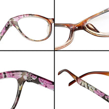 Load image into Gallery viewer, Floral Cat&#39;s Eye Reading Glasses for Sight Women&#39;s Spectacles with Diopters Erkek Gozluk Degree Eyeglasses +1.0 +1.5 2.0 2.5 3.0