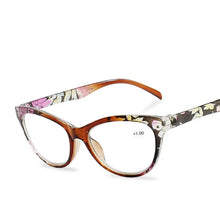 Load image into Gallery viewer, Floral Cat&#39;s Eye Reading Glasses for Sight Women&#39;s Spectacles with Diopters Erkek Gozluk Degree Eyeglasses +1.0 +1.5 2.0 2.5 3.0