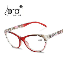 Load image into Gallery viewer, Floral Cat&#39;s Eye Reading Glasses for Sight Women&#39;s Spectacles with Diopters Erkek Gozluk Degree Eyeglasses +1.0 +1.5 2.0 2.5 3.0