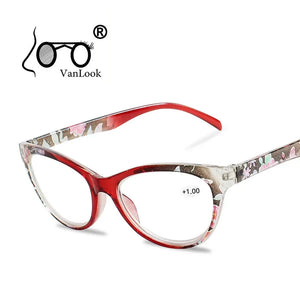 Floral Cat's Eye Reading Glasses for Sight Women's Spectacles with Diopters Erkek Gozluk Degree Eyeglasses +1.0 +1.5 2.0 2.5 3.0