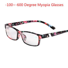 Load image into Gallery viewer, Floral  Myopia Glasses Eyewear-100 -150 -200 -250 -300 -350 -400 Ultralight Finished  Women Men Short Sight Eyewear Spectacles