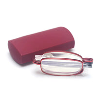 Load image into Gallery viewer, Foldable Reading Glasses Folding Presbyopia Men Women Metal Retro Computer Reading Glasses With Case 1.0 1.5 2.0 2.5 3.0 3.5 4.0