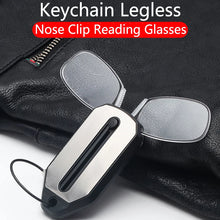 Load image into Gallery viewer, Folding Legless Nose Clip Reading Glasses Men Women Mini Portable Smart Magnifier EyeGlasses Ultralight Eyewear +1.0 To +3.0
