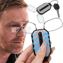 Load image into Gallery viewer, Folding Legless Nose Clip Reading Glasses Men Women Mini Portable Smart Magnifier Glasses Ultra-light Diopter+1.0 To +3.0