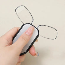 Load image into Gallery viewer, Folding Legless Nose Clip Reading Glasses Men Women Mini Portable Smart Magnifier Glasses Ultra-light Diopter+1.0 To +3.0