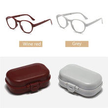 Load image into Gallery viewer, Folding Reading Glasses with Glasses Case Unisex Portable Lightweight Eyewear Presbyopic Glasses Strength 1.0x ~ 4.0x