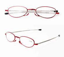 Load image into Gallery viewer, Folding reading glasses with case  portable reading glasses for men and women