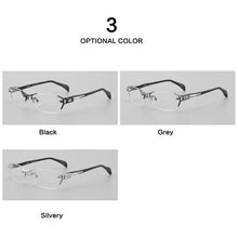 Load image into Gallery viewer, Frameless Men Business IP Titanium Eye Glasses Frame  Myopia Optical Prescription Eyeglasses Classic Handmade Acetate Eyewear