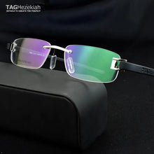 Load image into Gallery viewer, Frameless glasses frame men TAG Brand eyeglasses frames men Myopia computer optical glasses frame Ultralight movement spectacles