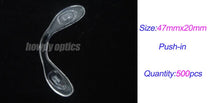 Load image into Gallery viewer, 500pcs/lot Eyeglasses Silicone Conjoined  Push-inNose Pads  Screw-in Nose Pad 32mmx15mm,40mm15mm,47mmx20mm