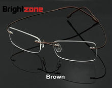 Load image into Gallery viewer, Free Shipping Ultra-light Rimless Rim Frame Non-screw Memory Titanium Flexible Eye Glasses Prescription Spectacle Optical Frame