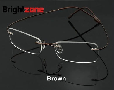 Free Shipping Ultra-light Rimless Rim Frame Non-screw Memory Titanium Flexible Eye Glasses Prescription Spectacle Optical Frame