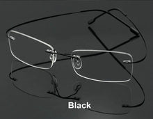 Load image into Gallery viewer, Free Shipping Ultra-light Rimless Rim Frame Non-screw Memory Titanium Flexible Eye Glasses Prescription Spectacle Optical Frame