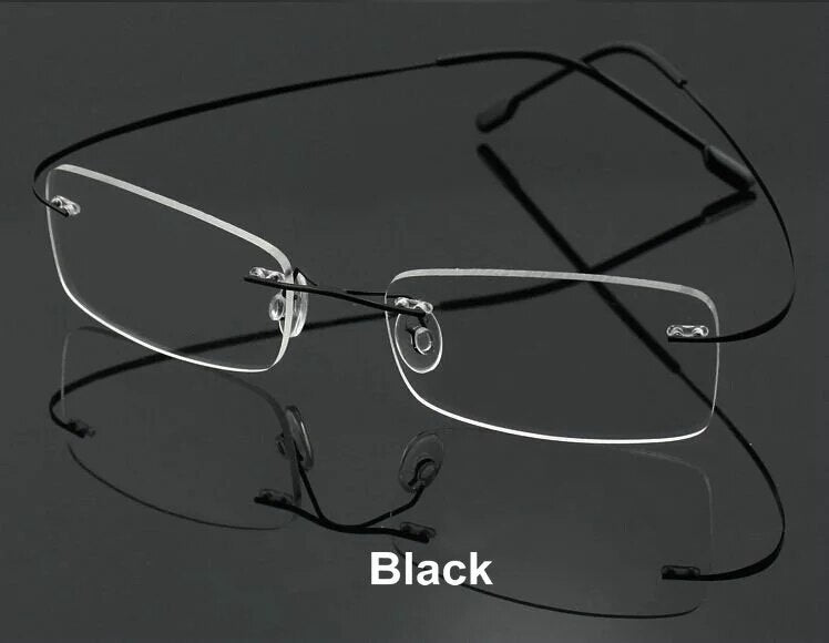 Free Shipping Ultra-light Rimless Rim Frame Non-screw Memory Titanium Flexible Eye Glasses Prescription Spectacle Optical Frame