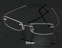 Load image into Gallery viewer, Free Shipping Ultra-light Rimless Rim Frame Non-screw Memory Titanium Flexible Eye Glasses Prescription Spectacle Optical Frame