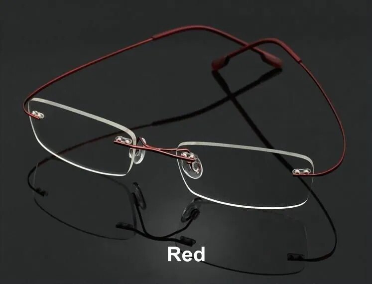 Free Shipping Ultra-light Rimless Rim Frame Non-screw Memory Titanium Flexible Eye Glasses Prescription Spectacle Optical Frame