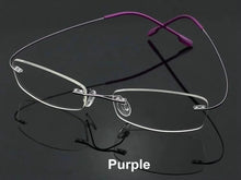 Load image into Gallery viewer, Free Shipping Ultra-light Rimless Rim Frame Non-screw Memory Titanium Flexible Eye Glasses Prescription Spectacle Optical Frame