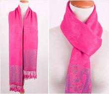 Load image into Gallery viewer, From India Scarf Paisley Tippet Oversize Ethnic Bufandas 100% Cotton Winter Scarves Turquoise Echarpe 200*70cm