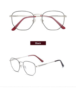 Full Rim Men and Women Fashion Metal Rectangular Medium Eyeglasses Frame For Myopia Prescription Lenses