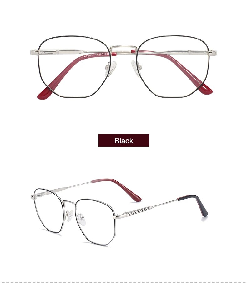 Full Rim Men and Women Fashion Metal Rectangular Medium Eyeglasses Frame For Myopia Prescription Lenses