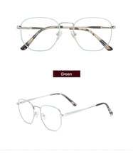 Load image into Gallery viewer, Full Rim Men and Women Fashion Metal Rectangular Medium Eyeglasses Frame For Myopia Prescription Lenses